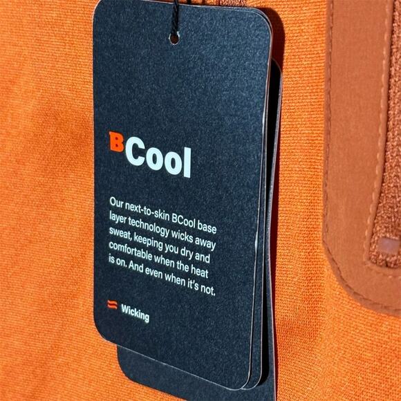 BASS OUTDOOR Men's 2XL Orange Half-Zip Stretch Lightweight Pullover Sweater - Picture 4 of 7